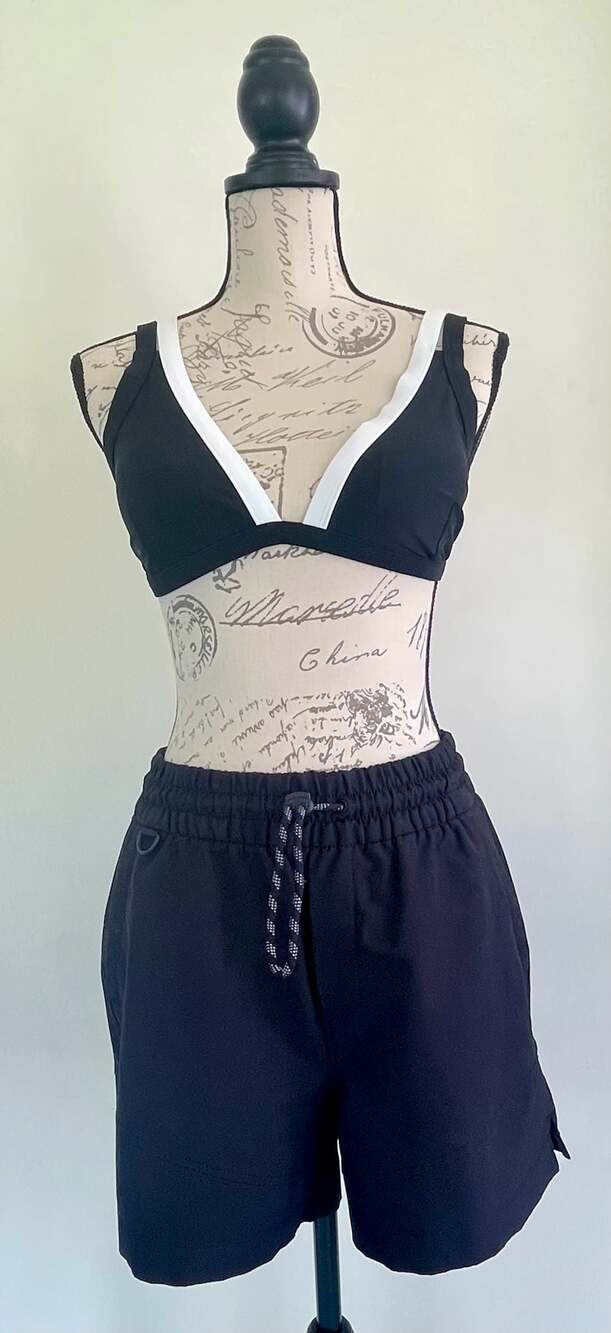 Black Sport Swim Bikini Top Size Large